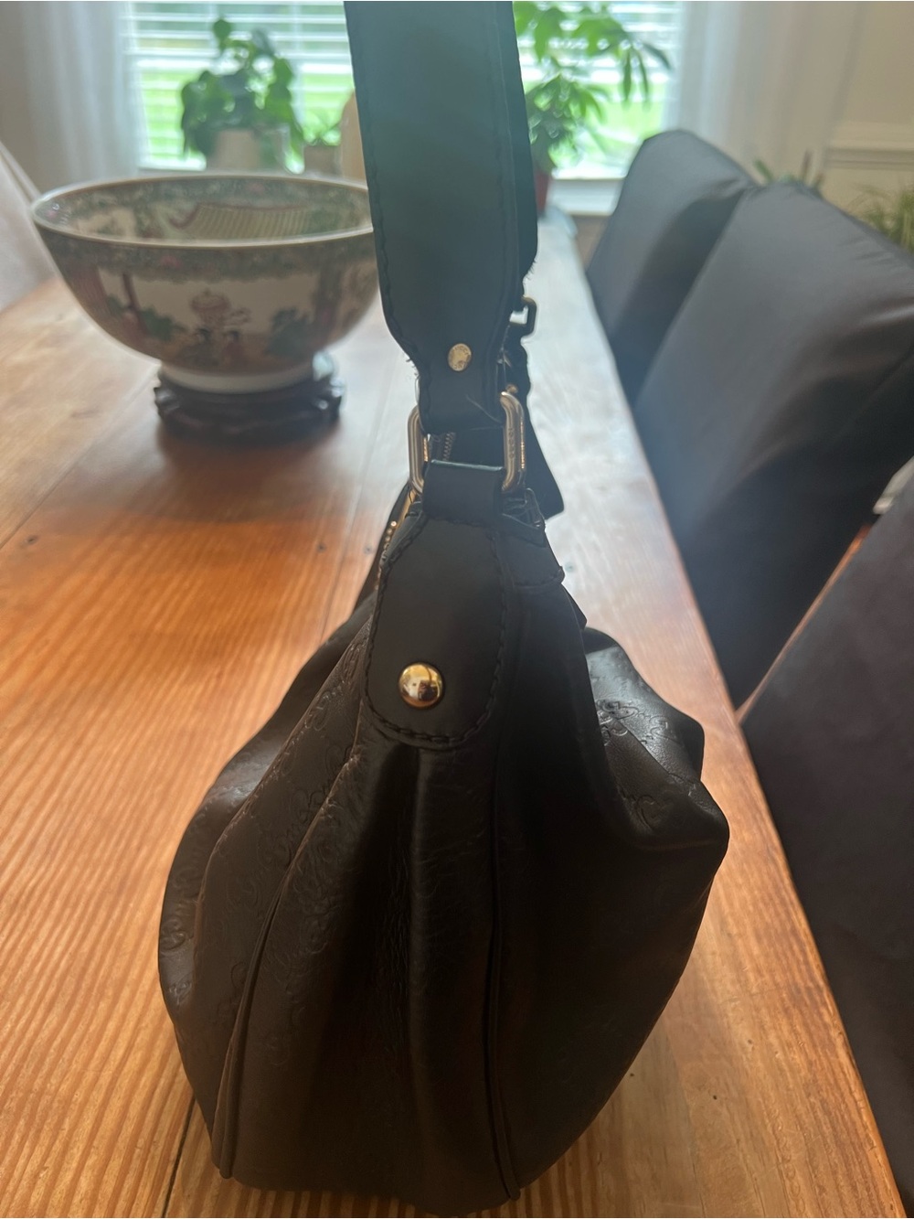Gucci Black Leather Sukey Guccissima Shoulder Bag - Picture 3 of 11